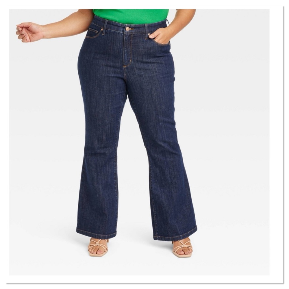 Women’s High Rise Relaxed Flare Jeans Ava & Viv